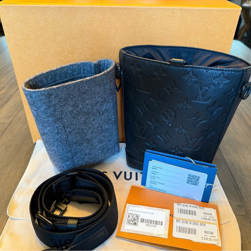 Authentic Louis Vuitton Noe Sling Bag Black